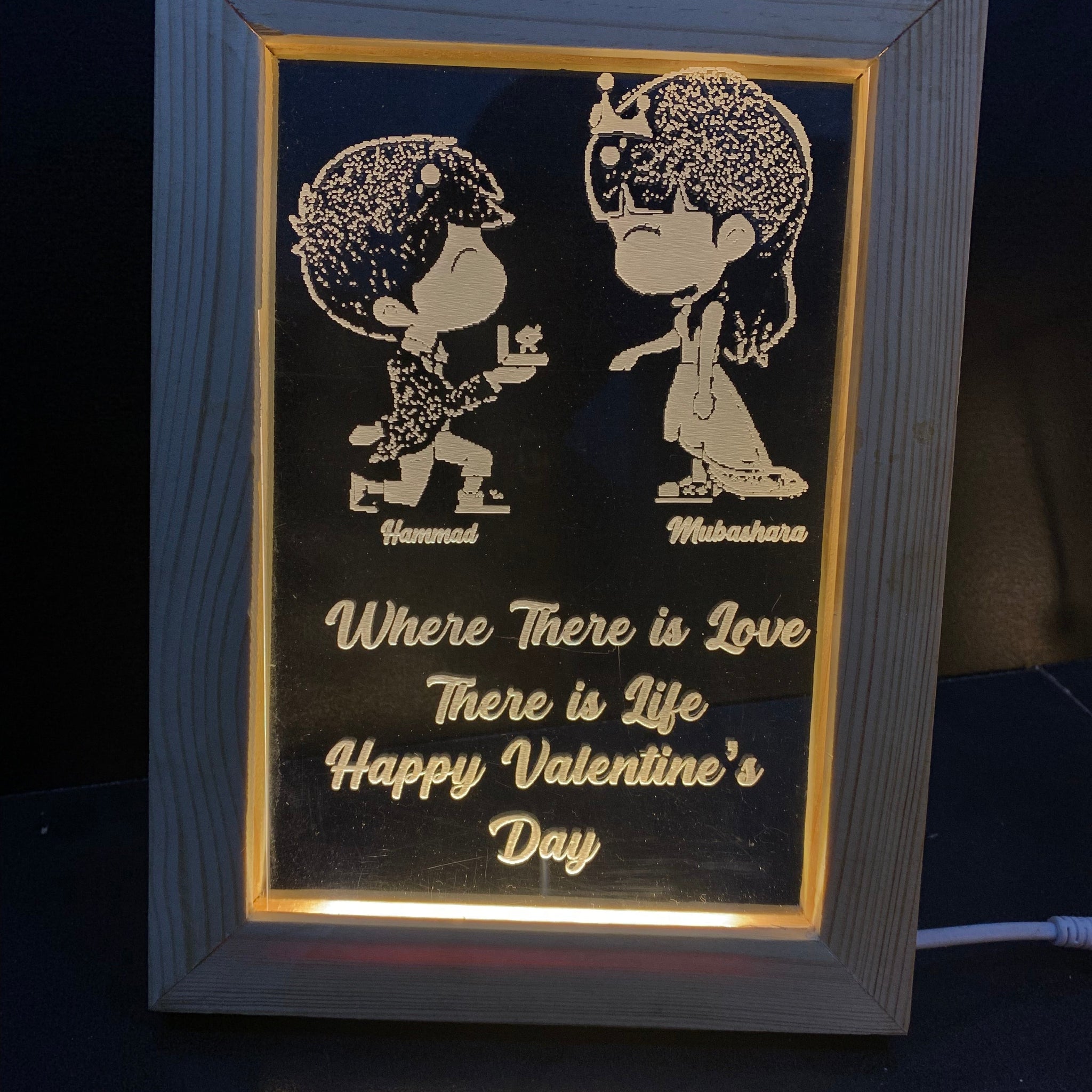 Valentine's Couple Light Frame Lamp FL2