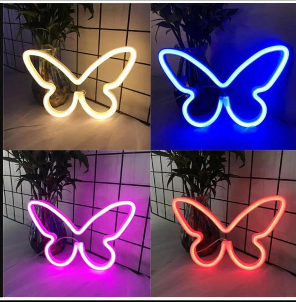 Butterfly's  Neon Sign Board