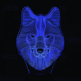 WOLF 3D ILLUSION LED Night LAMP